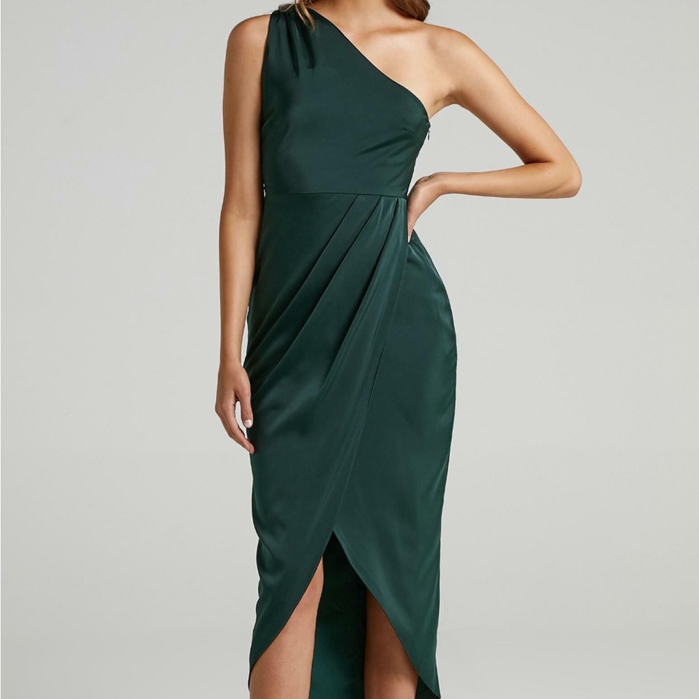 Felt so happy dress in emerald from Showpo